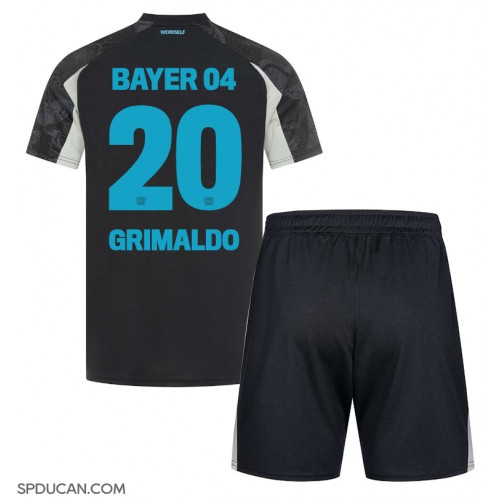 Dječji Nogometni Dres Bayer Leverkusen Alejandro Grimaldo #20 Rezervni 2024-25 Kratak Rukav (+ Kratke hlače)